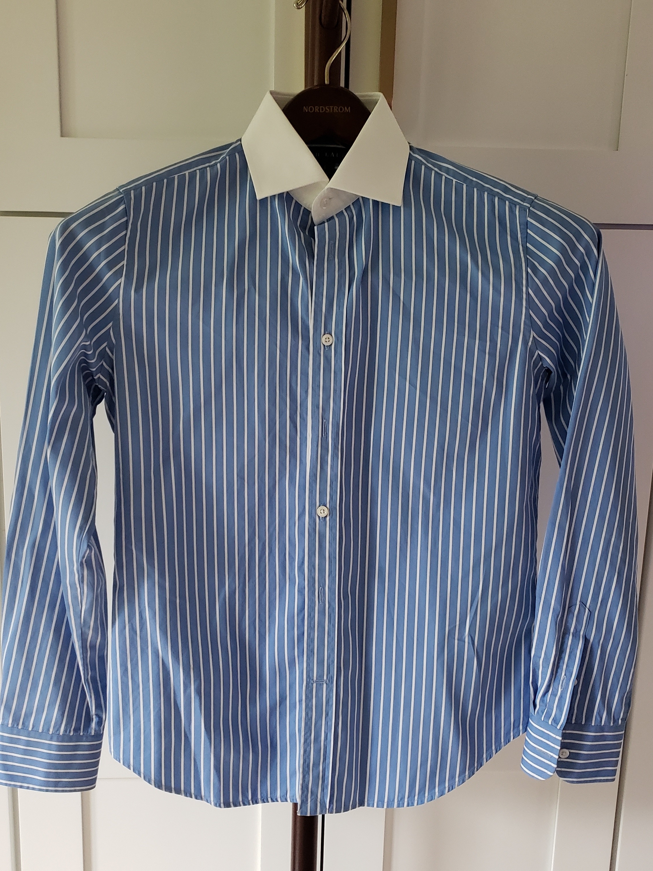 Ralph Lauren Oxford Pinstripe Button-Down Shirt Made In Italy